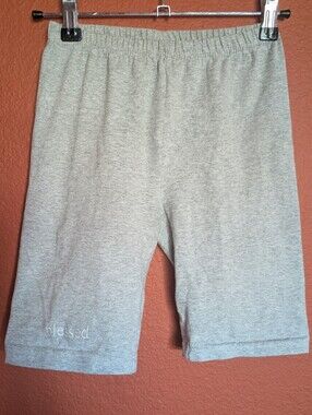 Sisters and Seekers Heather Grey "Blessed" Embroidered Biker Shorts